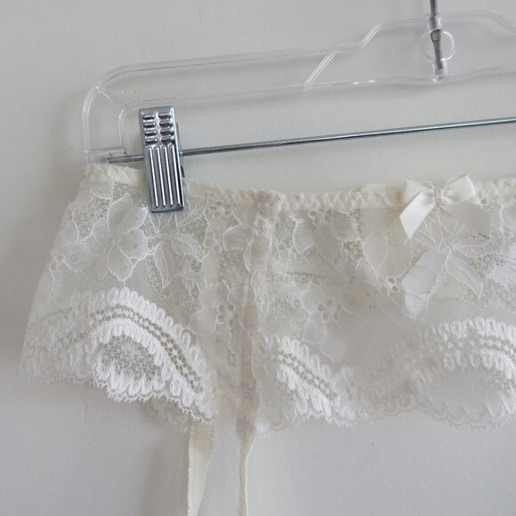 SIMONE PERELE White Lace Garter Belt Wedding Feminine Romantic - Size 4 / L - Picture 3 of 13